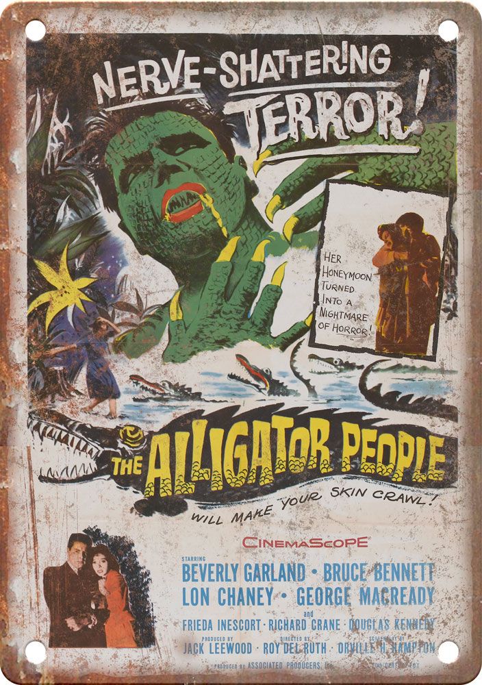 The Alligator People Vintage Movie Poster Metal Sign