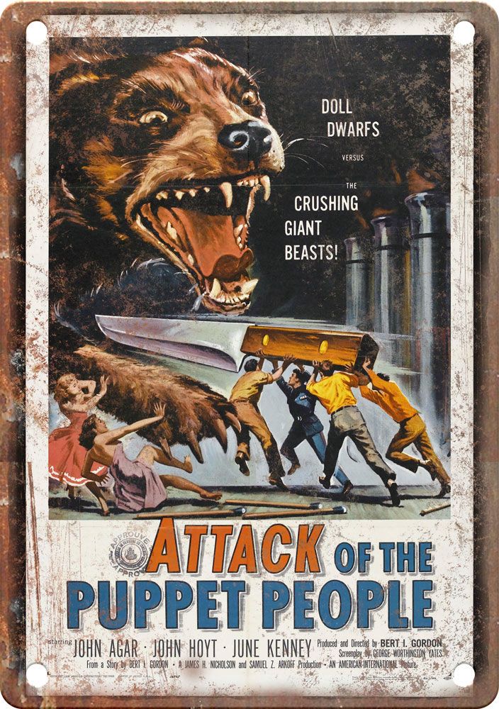 Attack of the Puppet People Movie Poster Metal Sign