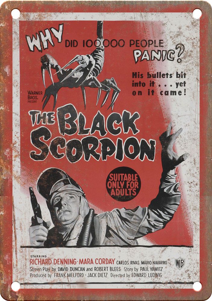 The Black Scorpion Vintage Movie Poster Metal Sign