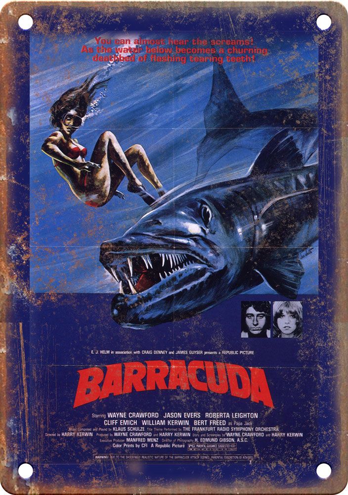 Barracuda Vintage Movie Poster Metal Sign
