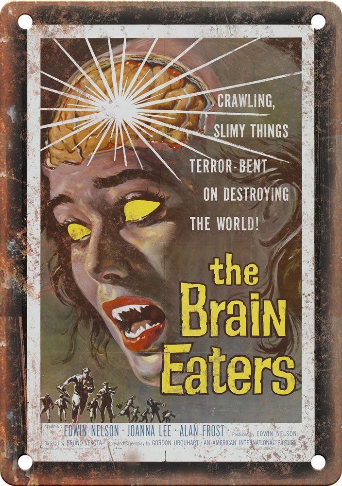 The Brain Eaters Vintage Movie Poster Metal Sign