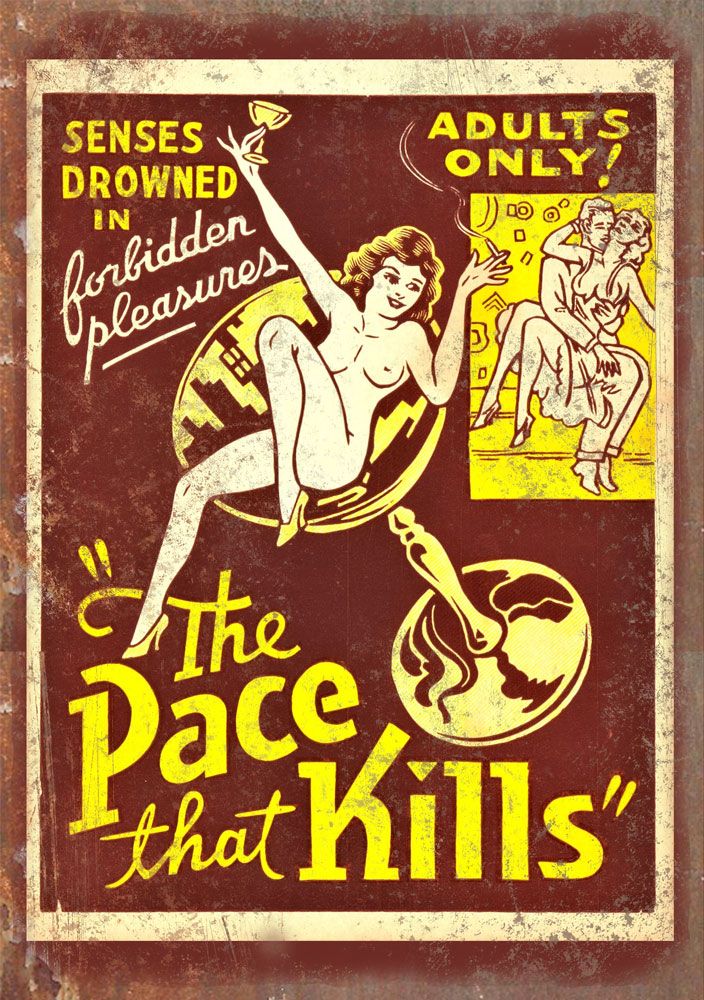 The Pace that Kills Vintage Movie Poster Metal Sign
