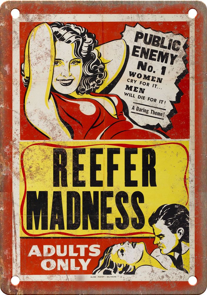 Reefer Madness Vintage Movie Poster Metal Sign