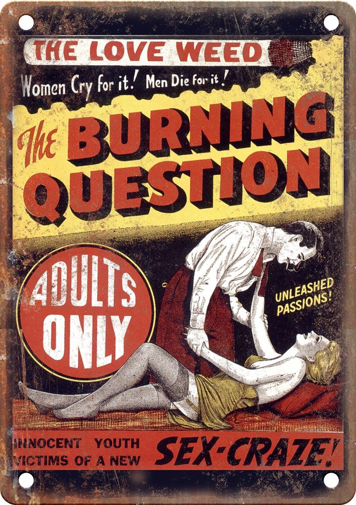 The Burning Question Vintage Movie Poster Metal Sign