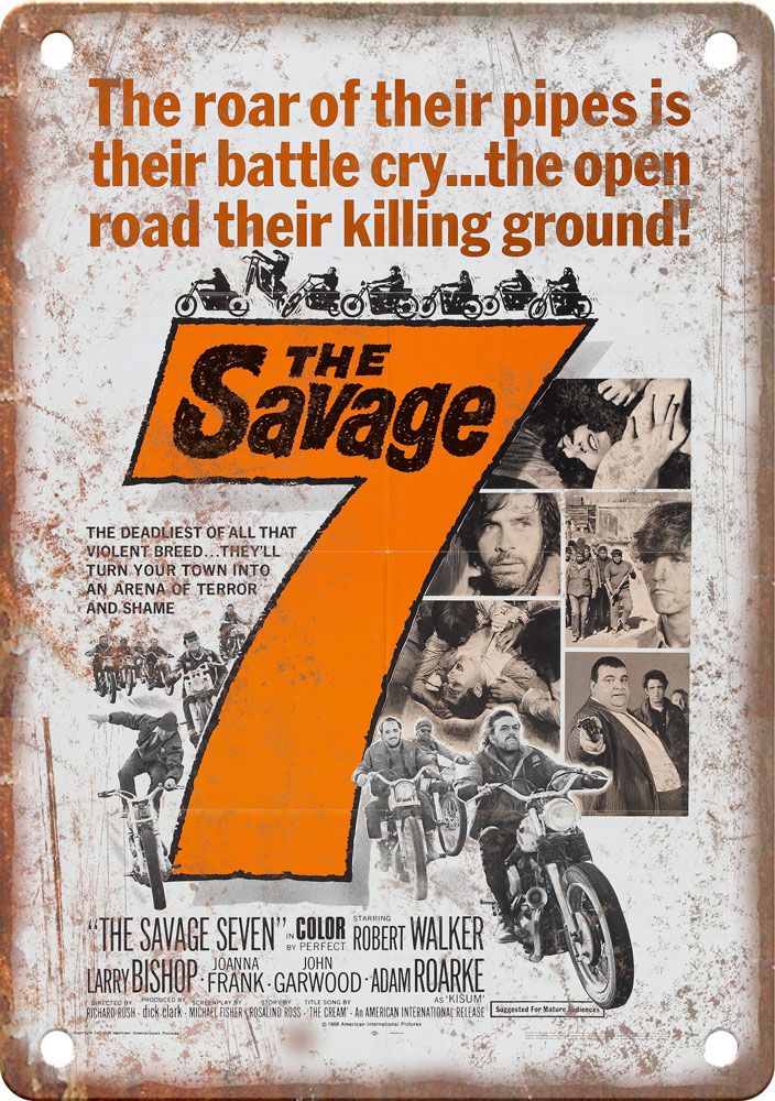 The Savage 7 Vintage Movie Poster Metal Sign