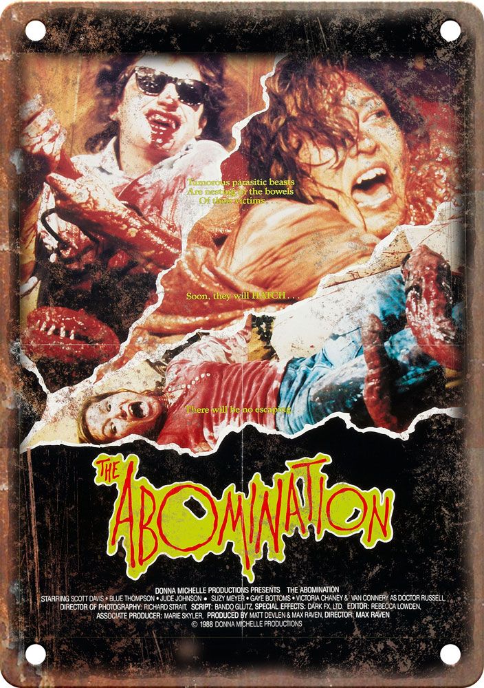 The Abomination Movie Poster Reproduction Metal Sign