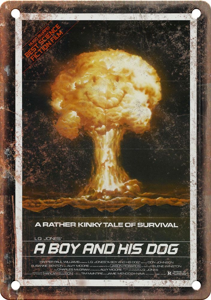 A Boy and His Dog Movie Poster Reproduction Metal Sign