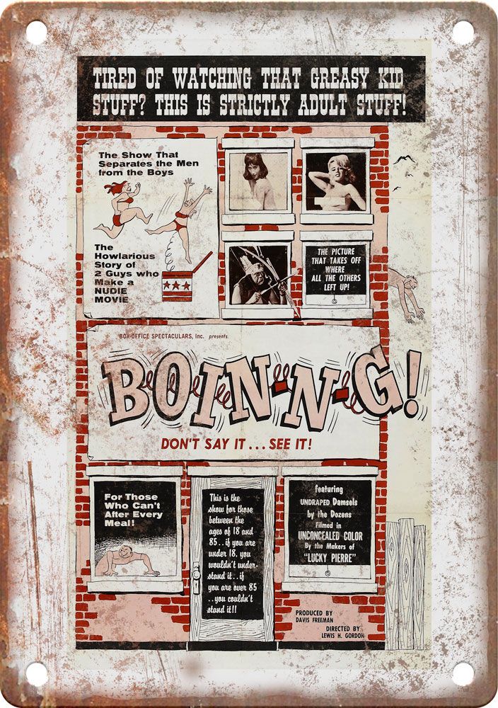 Boinng Movie Poster Reproduction Metal Sign