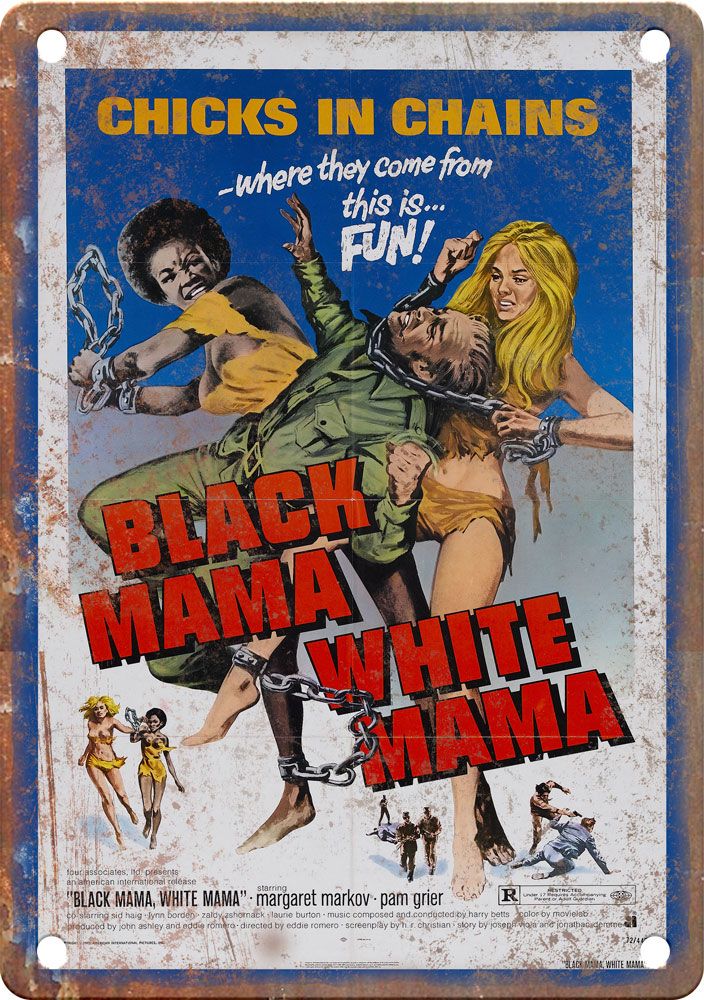 Black Mama White Mama Movie Poster Reproduction Metal Sign