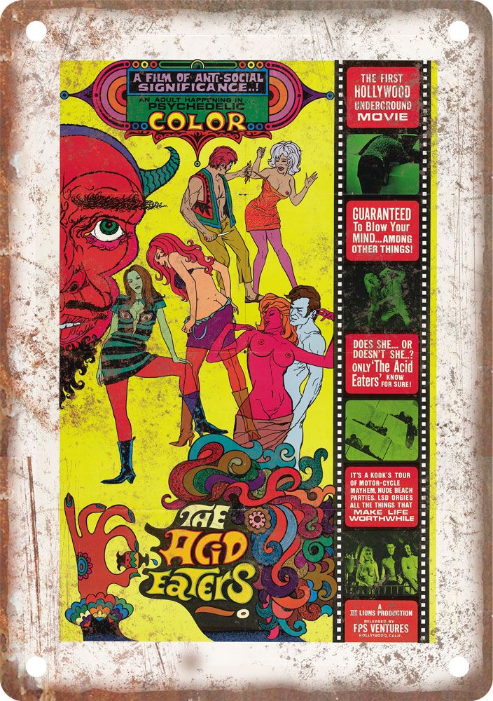 The Acid Eaters Movie Poster Reproduction Metal Sign