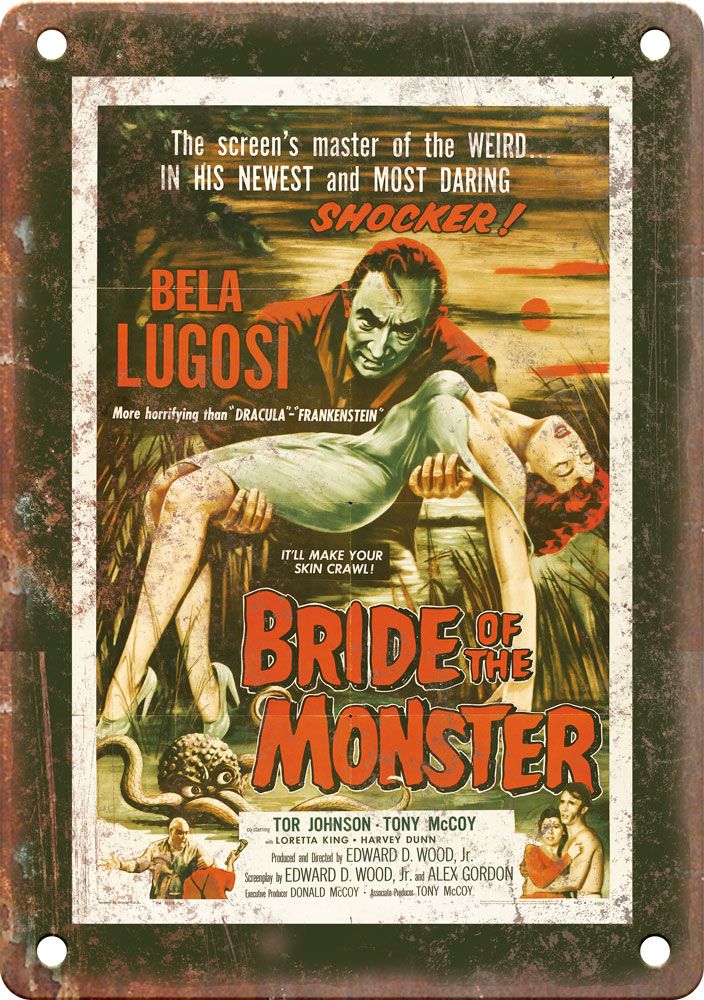 Bela Lugosi Bride of the Monster Poster Reproduction Metal Sign