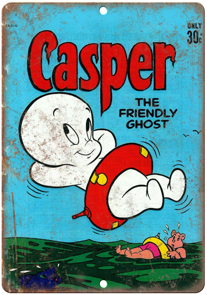 Casper The Friendly Ghost Artwork Ad Metal Sign