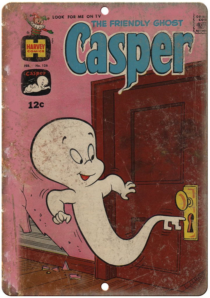 Casper The Ghost Harvey Comics Vintage Art  Metal Sign