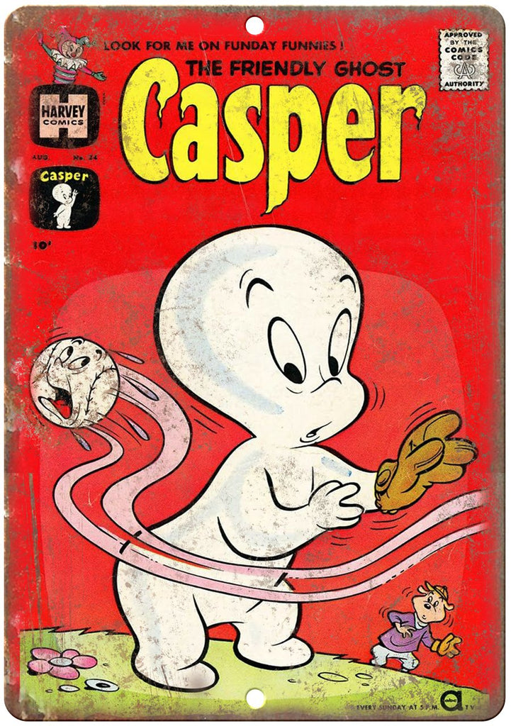 Casper The Friendly Ghost Comic Harvey Metal Sign