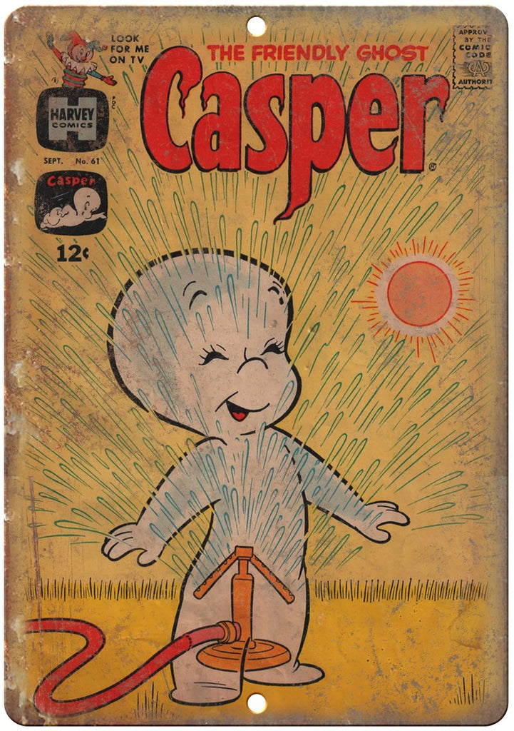 Casper The Friendly Ghost Rare Comic Art Metal Sign