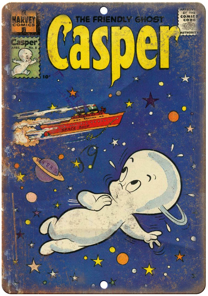 Casper The Friendly Ghost Harvey Comics Metal Sign
