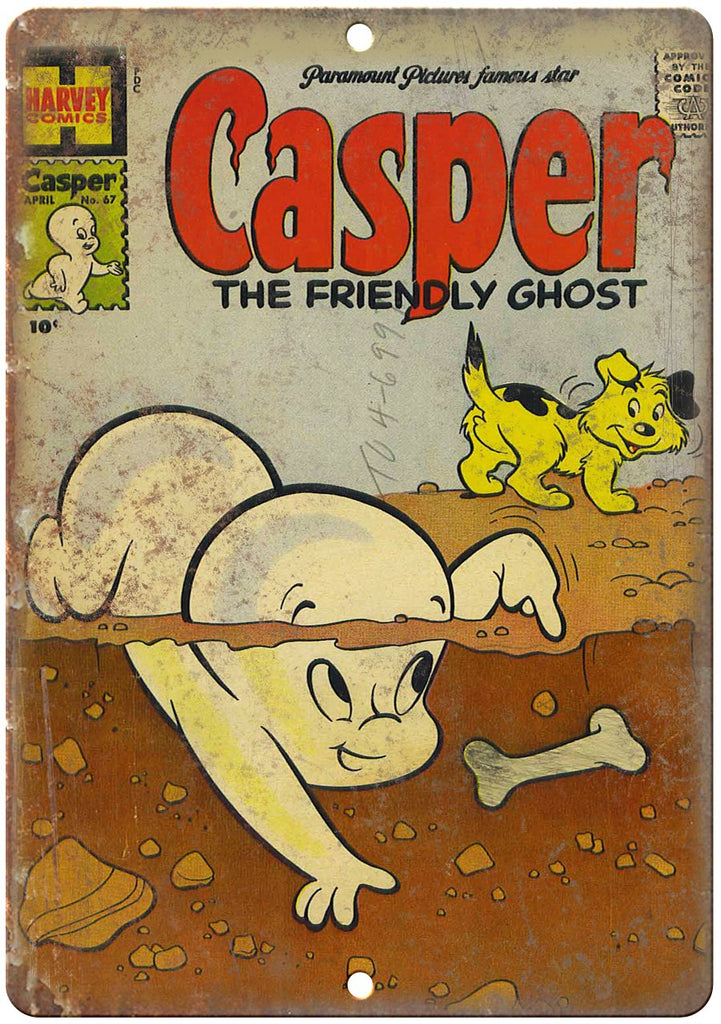 Casper The Friendly Ghost #67 Comic Metal Sign