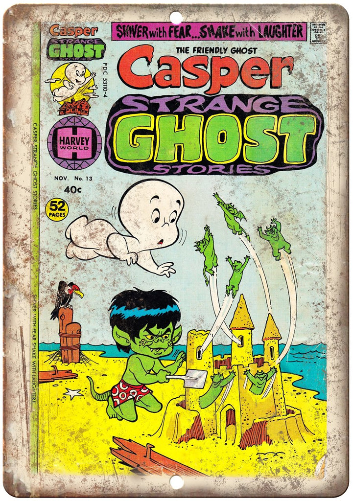 Casper The Strange Ghost Stories Comic Metal Sign