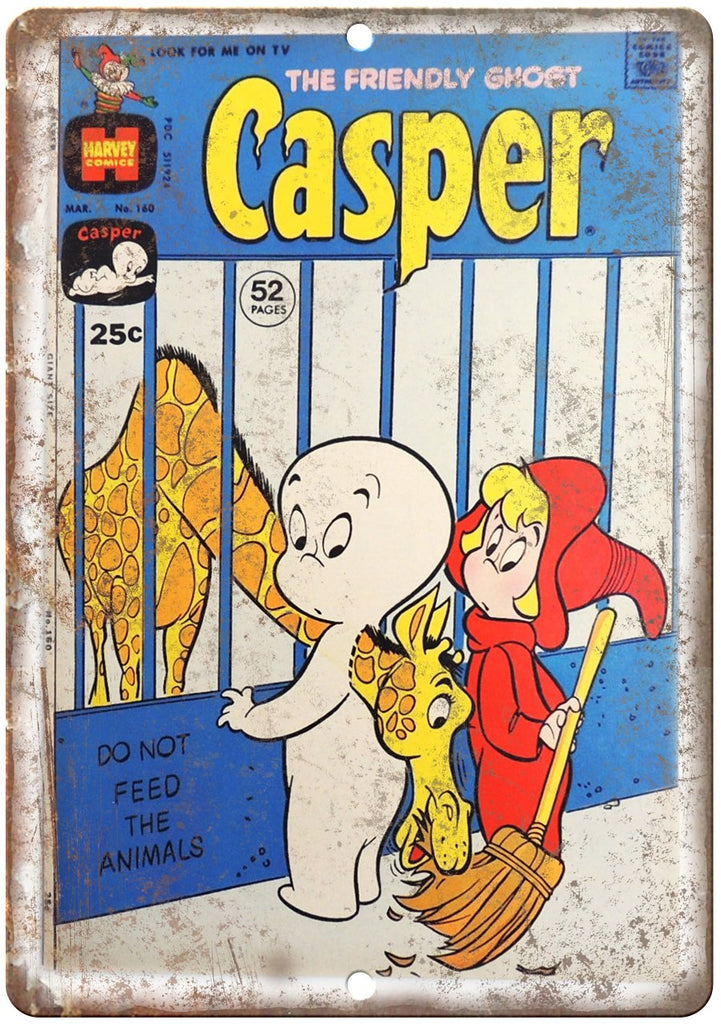 Casper The Ghost Harvey Comic #160 Metal Sign