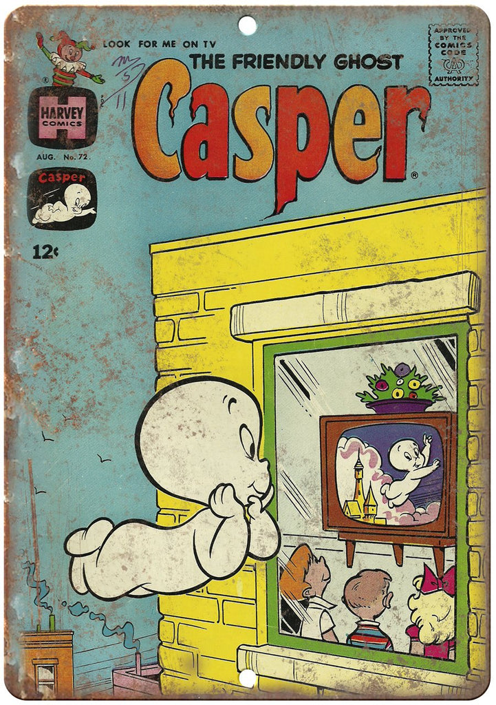 Casper The Friendly Ghost Vintage Comic Metal Sign