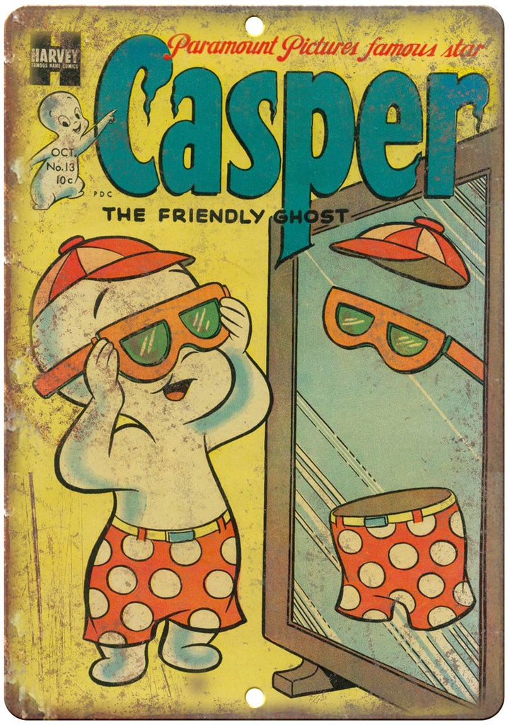 Casper The Friendly Ghost Vintage Comic Metal Sign