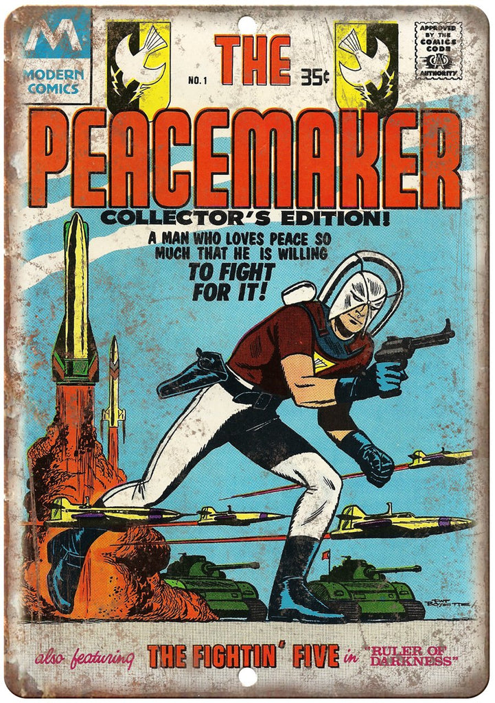 The Peacemaker Modern Comics Vintage Art Metal Sign