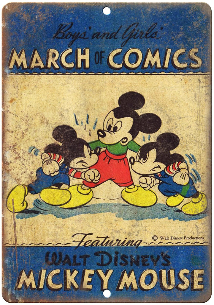 Boys and Girls March of Comics Vintage Ad Metal Sign