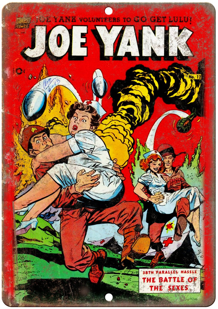 Joe Yank Standard Comics Vintage Cover Metal Sign