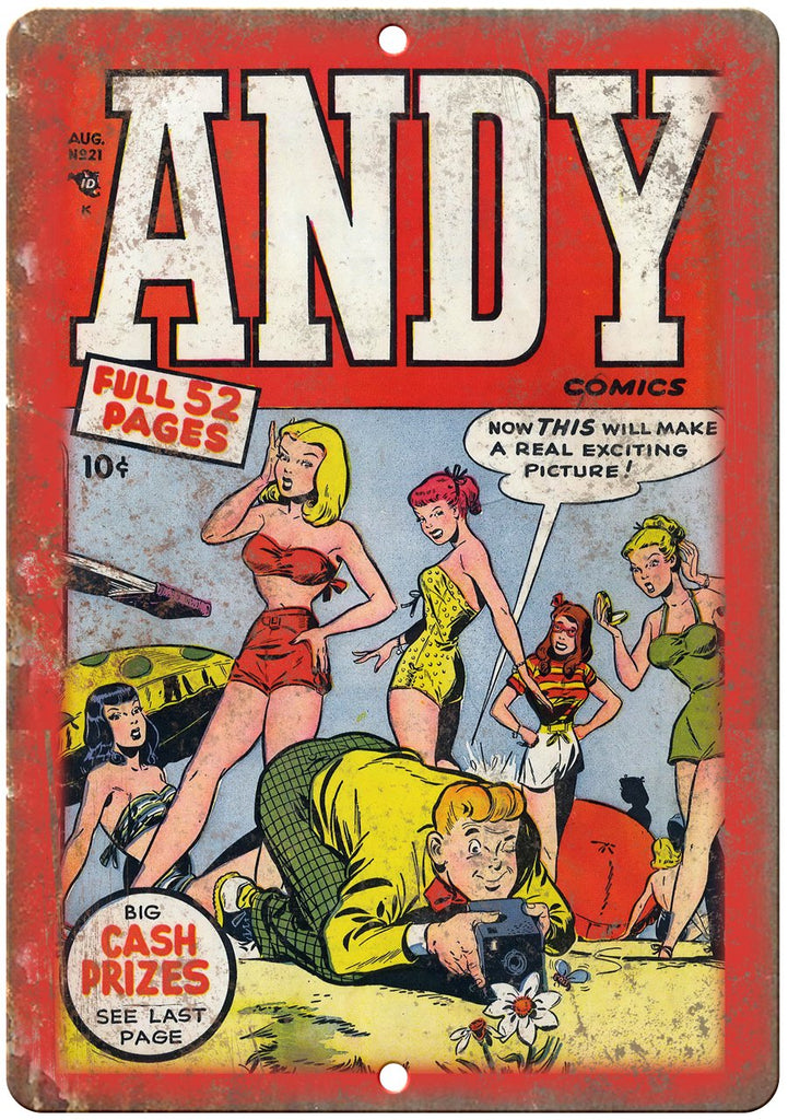 Andy Comic No 21 Comic Book Cover Metal Sign