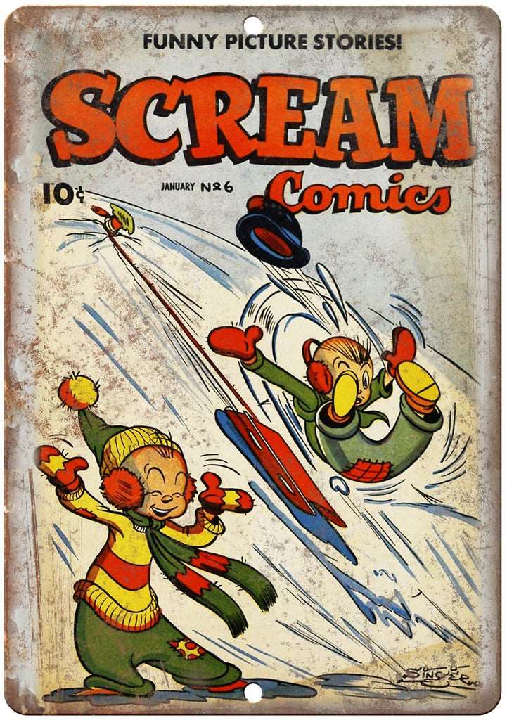Scream Comic No 6 Cover Book Art Metal Sign