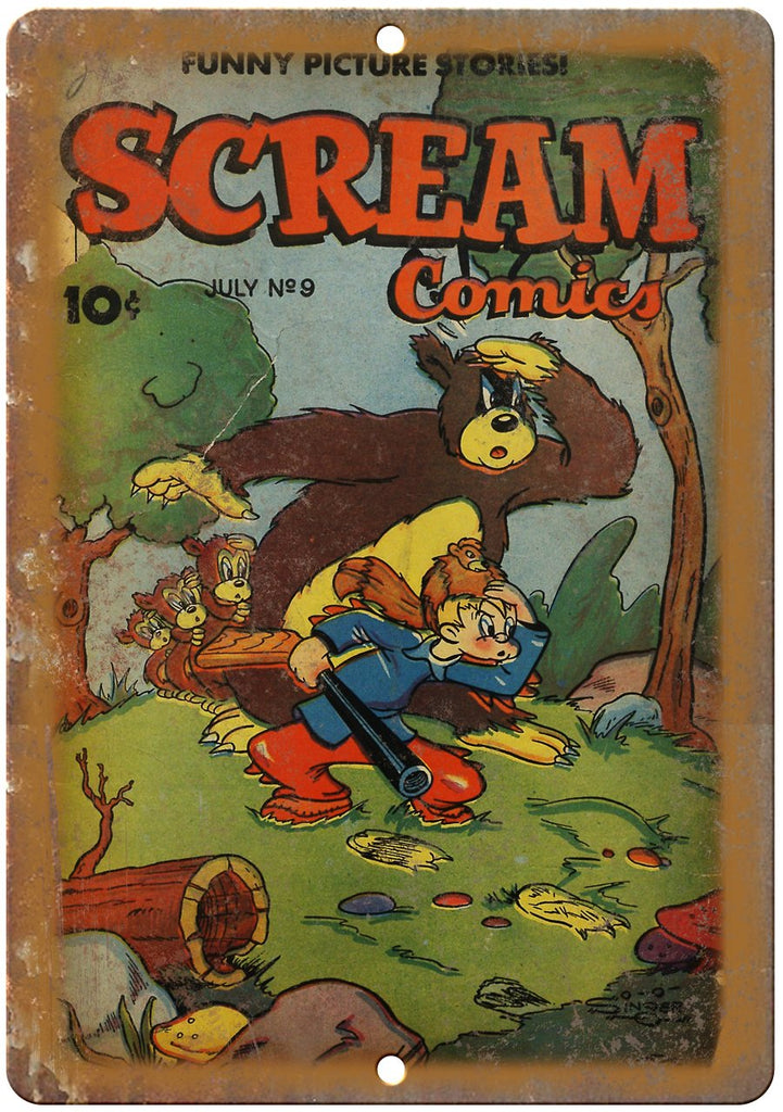 Scream Comic No 9 Cover Metal Sign