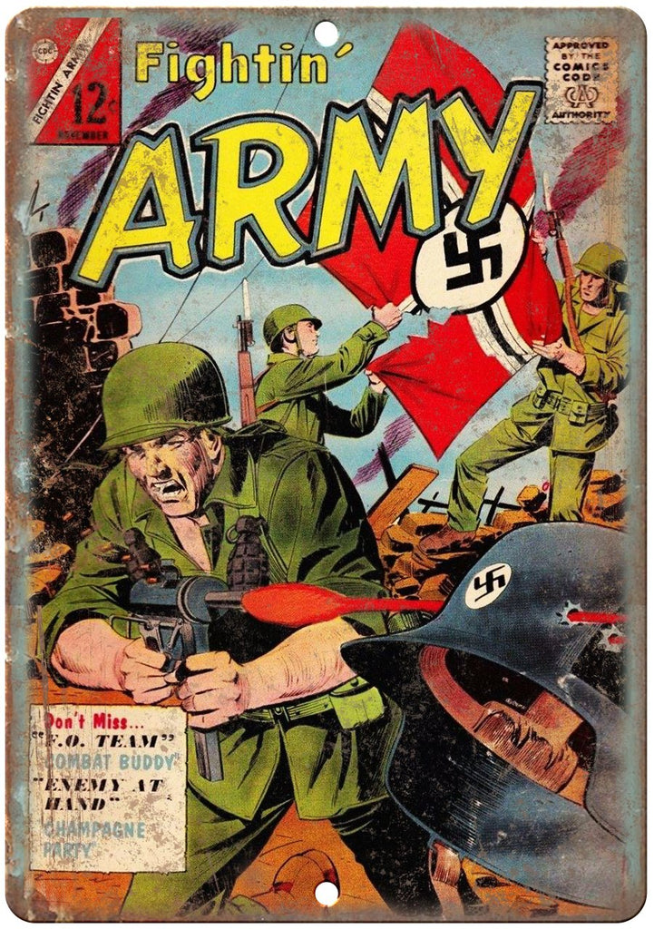 Fightin' Army November Comic Book Cover Metal Sign