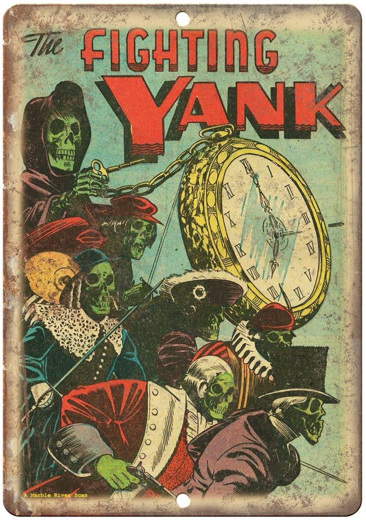 The Fighting Yank Comic Cover Book Metal Sign