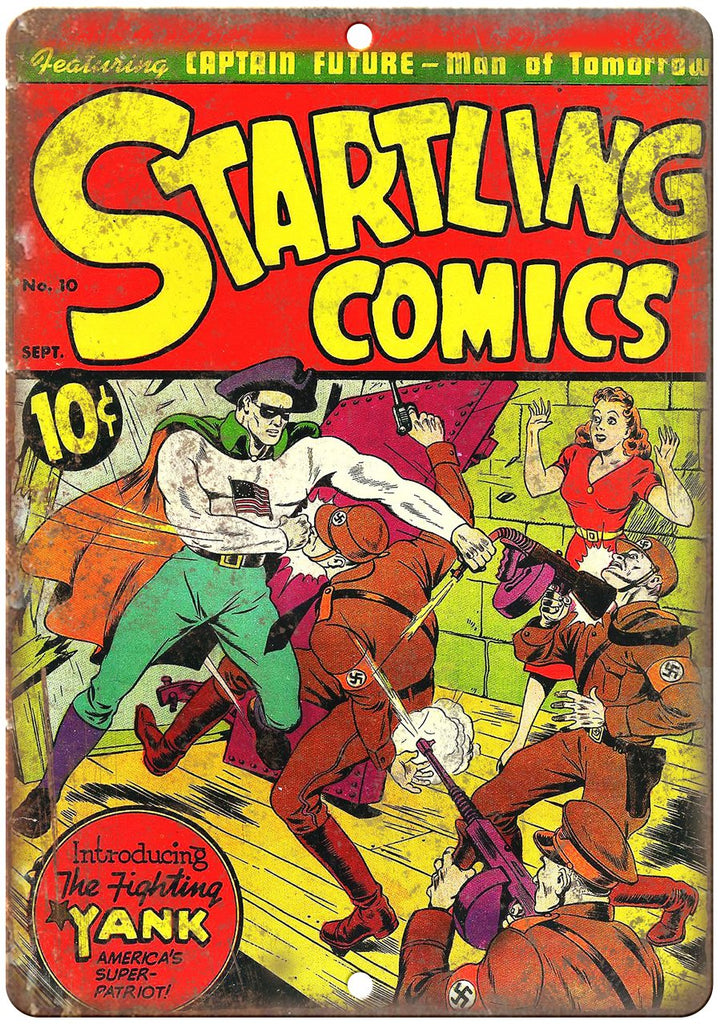 Startling Comics No 10 Book Cover Metal Sign