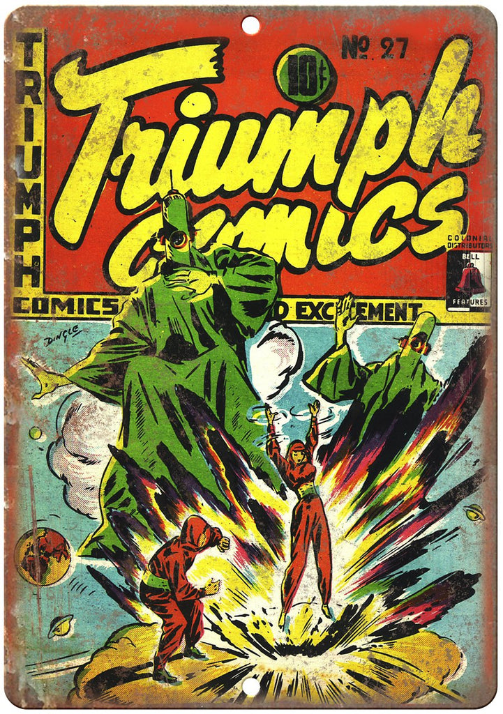 Triumph Comic No 27 Metal Sign