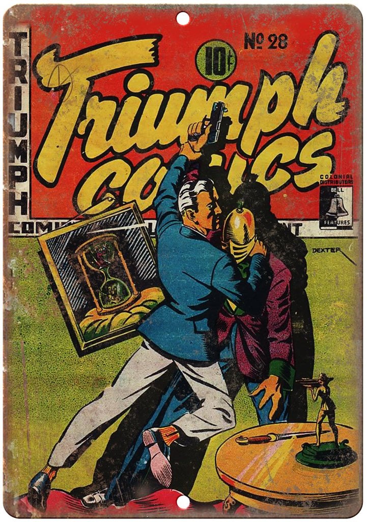 Triumph Comic No 28 Metal Sign