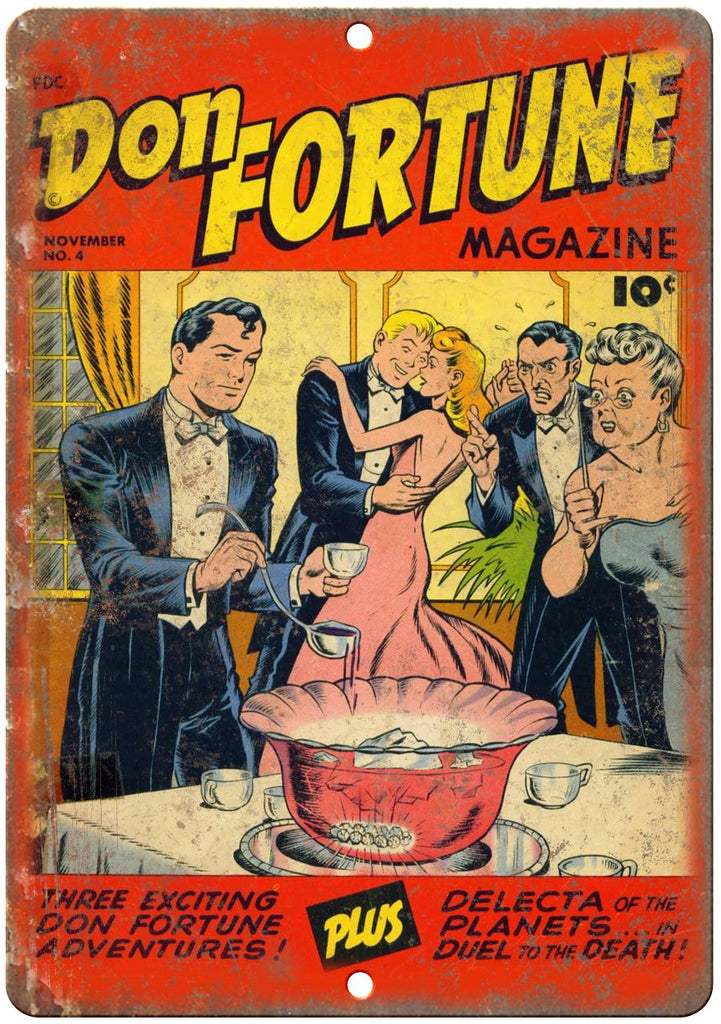 Don Fortune Comic No 4 Metal Sign