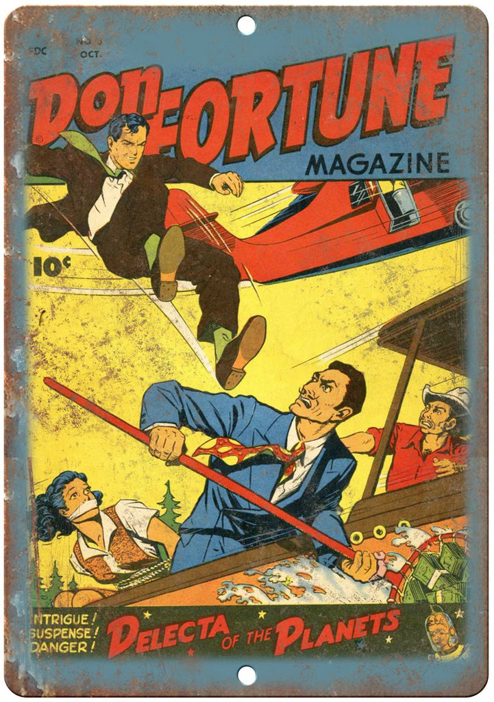Don Fortune Comic No 3 Metal Sign