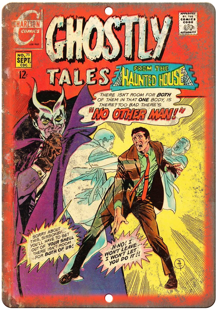 Ghostly Tales Charlton Comics No 75 Cover Metal Sign
