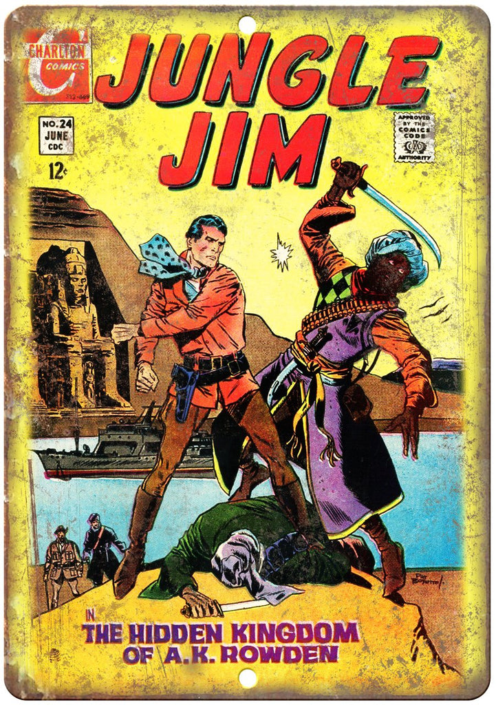 Jungle Jim Charleton Comics No 24 Vintage Metal Sign