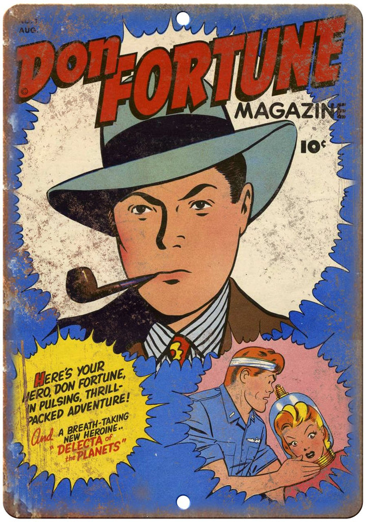 Don Fortune Comic No 1 Comic Cover Book Metal Sign