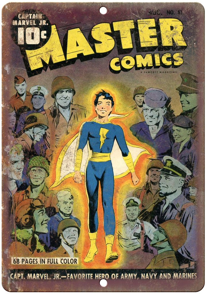 Master Comics No 41 Book Cover Vintage Art Metal Sign