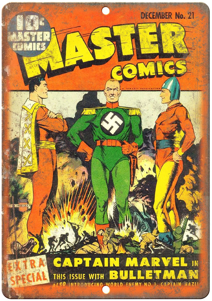 Master Comics No 21 Book Cover Vintage Art Metal Sign