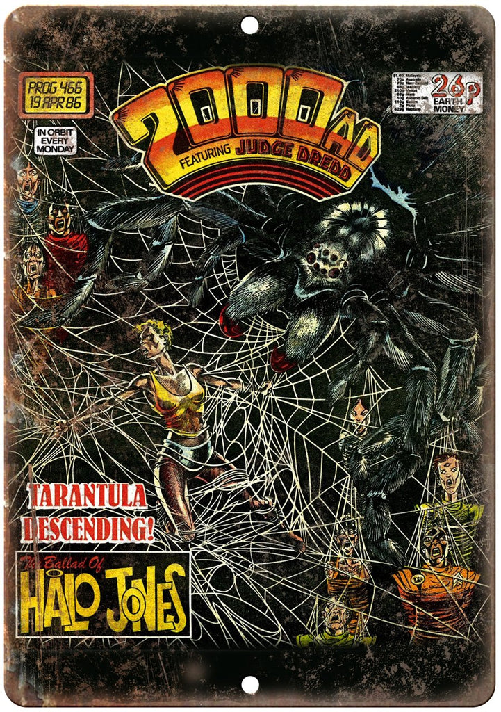 2000 A.D. Vintage Comic Cover Book Art Metal Sign