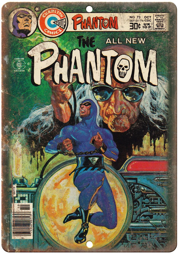 The Phantom No 73 Comic Book Cover Metal Sign