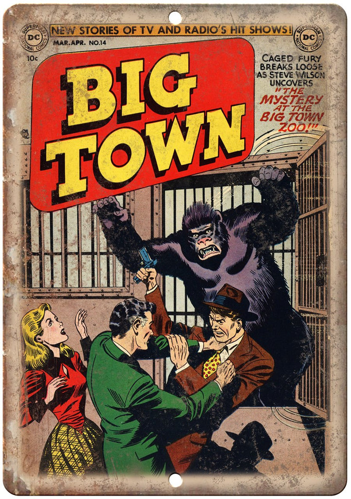 Big Town Comic Book No 14  Cover Metal Sign