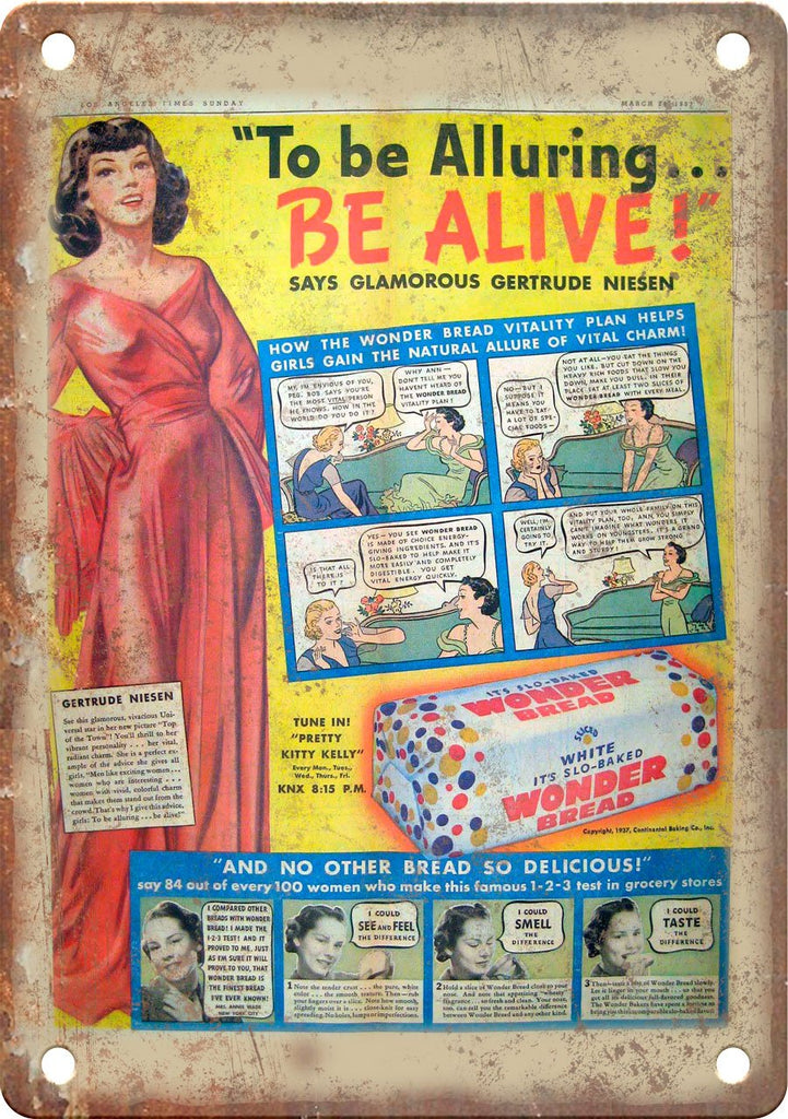 Wonder Bread Comic Vintage Comic Book Ad Metal Sign