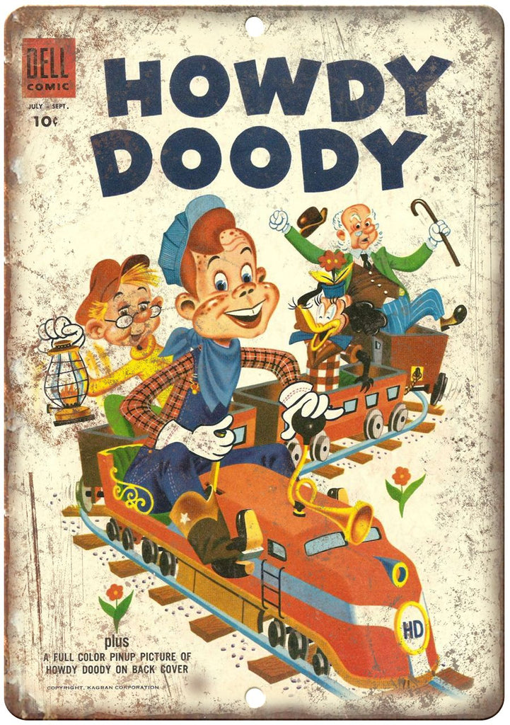 It's Howdy Doody Time Dell Comic Art Metal Sign