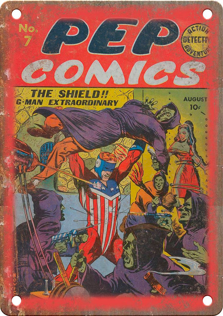 Golden Age Comic Book Cover Art Metal Sign