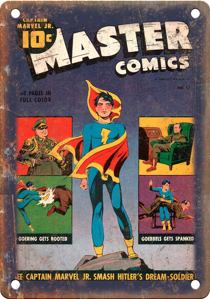 Master Comics Vintage Cover Art Metal Sign